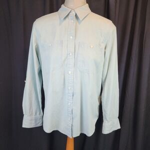 Ralph Lauren long sleeve 100% cotton denim‎ button-up Medium